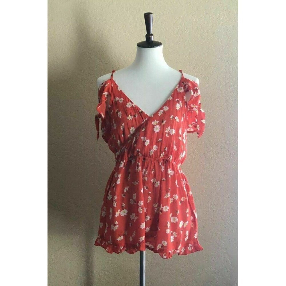 TOPSHOP Womens Daisy Floral Print Romper Size 8-10 - Picture 8 of 9